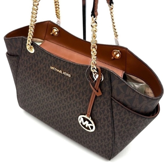 Michael Kors Large Jet Set Travel Chain Shoulder Bag & Continental Wallet - Picture 5 of 15